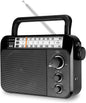 Retekess TR604 AM FM Radio,Portable Radio Plug in Wall,D Battery Operated,Large Dial,High/Low Tone Mode,Big Speaker,Earphone Jack,for Home,Picnic,Senior