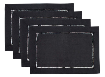 Fennco Styles Classic Solid Color Hemstitched Border Tablecloth for Dining Table, Dinner Parties, Wedding, Machine Washable,