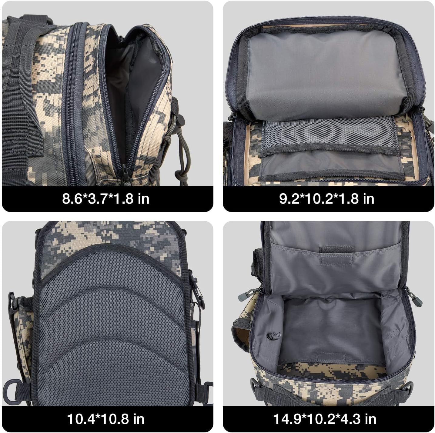 Piscifun Fishing Backpack with Rod Holder, Lightweight Sling Bag Storge Gear and Equipment