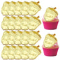 mdgfge 20Pcs Thanksgiving Gold Chestnut Acrylic Cupcake Toppers Decor