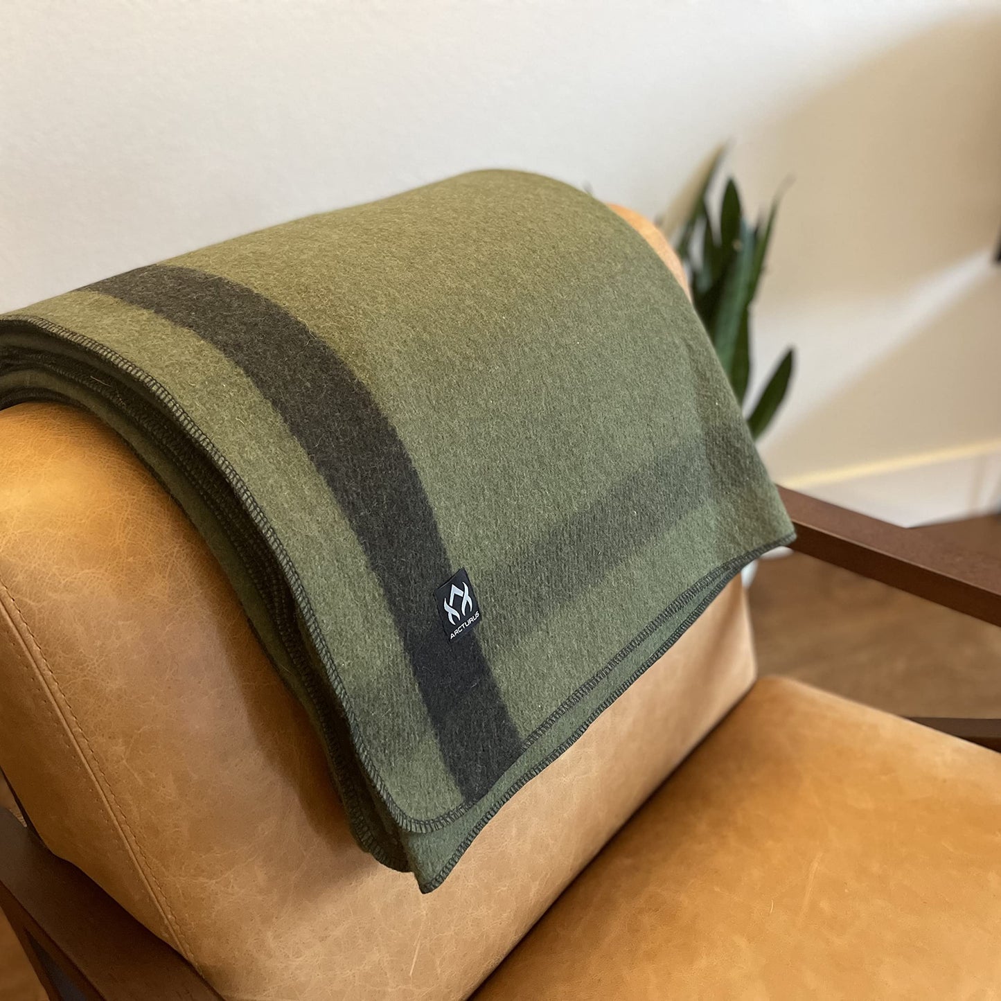 Arcturus Rainier Wool Blanket - 4.5lbs Warm, Heavy, Washable, Large | Great for Camping, Outdoors, Survival & Emergency Kits (Sunset Peak)