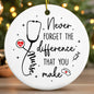 Pawzity Nurse Christmas Ornament Ceramic Gift for Women Nurses RN