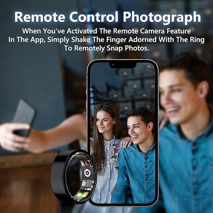Smart Health Ring for Women Men Fitness Tracker with Heart Rate, Blood Oxygen, Blood Pressure, Sleep Monitoring, Step Counting, IP68 Waterproof for iPhone and Android, No APP Fee, Silver 11