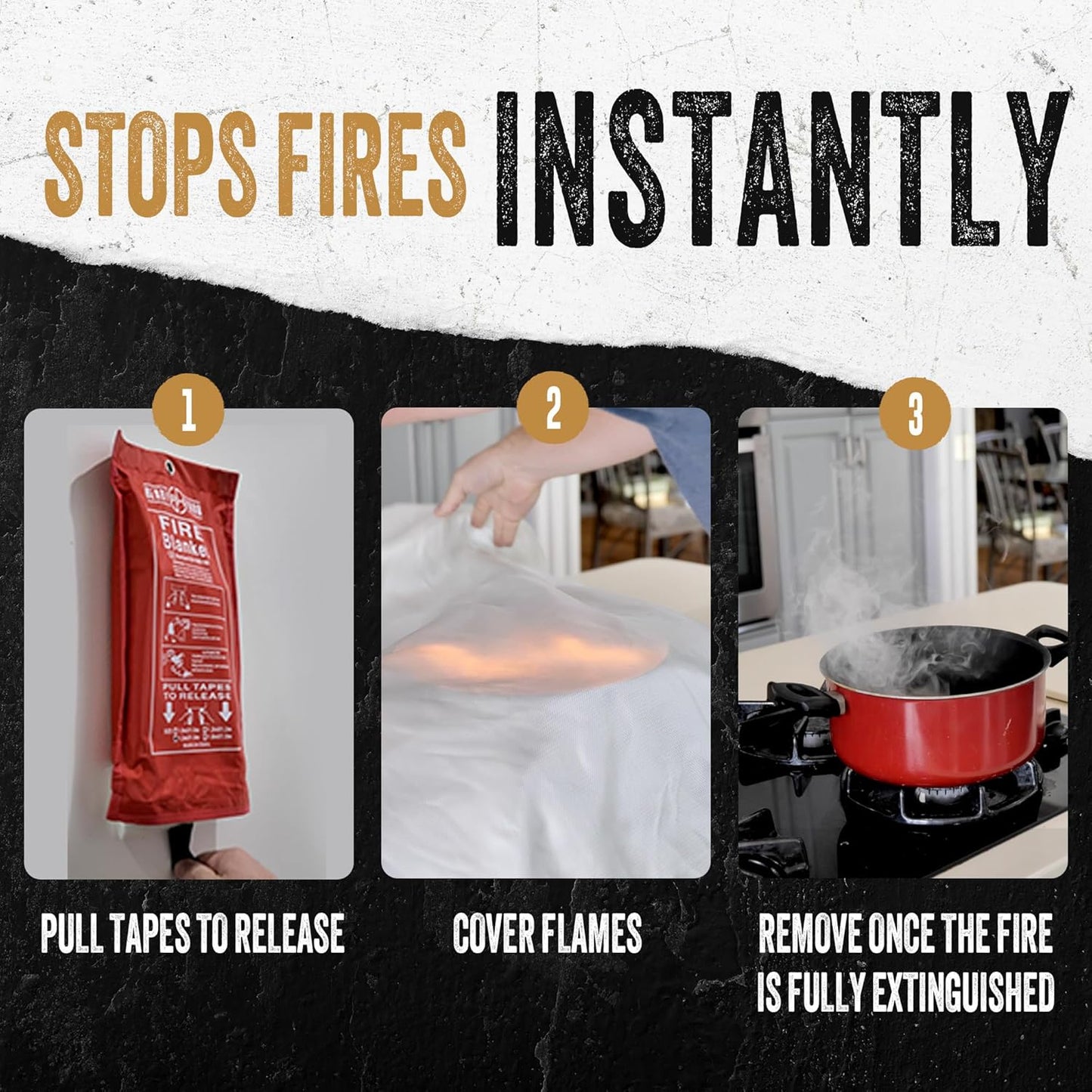 Fire Evacuation Mask & Fire Blanket | Emergency Fire Safety Kit for Home | Smoke Protection Survival Gear for Kids and Adults