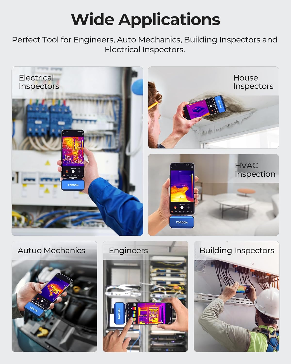 TOPDON TC001 Plus Thermal Camera for Android, 512 x 384 Super Resolution with Visual Camera, 256 x 192 IR Resolution, Dual-Lens Thermal Imaging Camera for Smartphones and Tablets, PC (not for iOS)