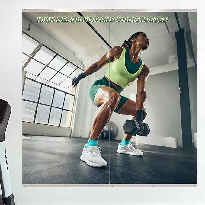 ROOMTEC Workout Mirrors for Home Gym 72"x36"-2PCS, Large Wall Mirror Full Length for Fitness, Yoga, Big Wall Mounted Frameless Glass Mirror for Garage, Dance Studio, Bedroom