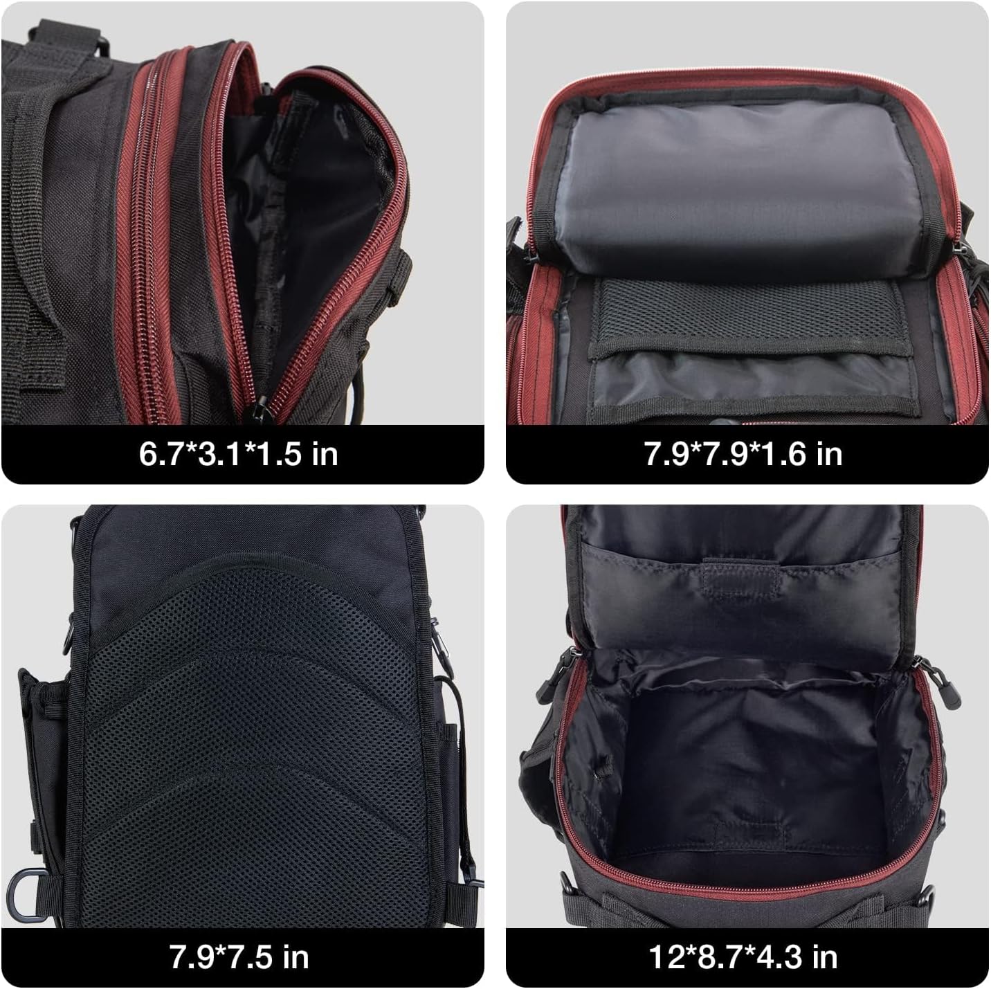 Piscifun Fishing Backpack with Rod Holder, Lightweight Sling Bag Storge Gear and Equipment