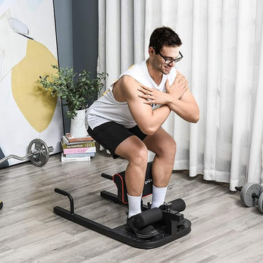Soozier 3-in-1 Padded Push Up Sit Up Deep Sissy Squat Machine Home Gym Fitness Equipment