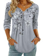 Women Long Sleeve V Neck Blouse - Casual Dressy Work Tunic Top with Pleated Detail 2025