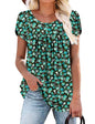 BETTE BOUTIK Womens Button Down Floral Blouse TealRose Size L