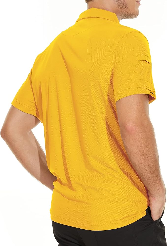 V VALANCH Mens Polo Shirts Short Sleeve Moisture Wicking Golf Polo Athletic Collared Shirt Tennis T-Shirt Tops