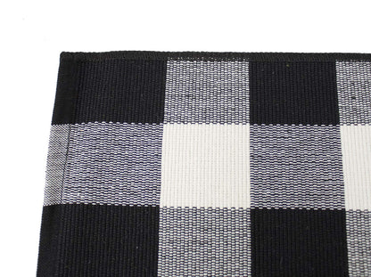 Fennco Styles Rustic Collection Buffalo Check with Rolled Hem Edge Table Runner