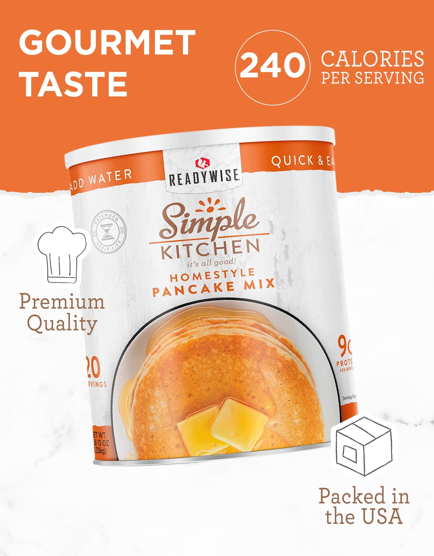 READYWISE - Simple Kitchen Freeze Dried Whole Blueberries, 28 Servings, Vegan, Gluten Free, Fruit Snacks, Emergency Supplies, Dehydrated Fruit, Blueberries