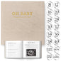 LUMOSX Pregnancy Journal Memory Book Baby Bump Stickers Beige Gender Neutral