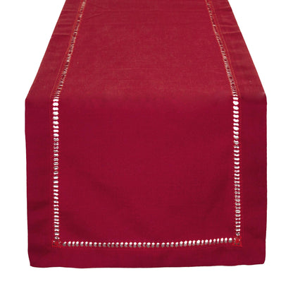 Fennco Styles Classic Solid Color Hemstitched Border Tablecloth for Dining Table, Dinner Parties, Wedding, Machine Washable,
