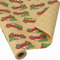 CAMKUZON Kraft Christmas Wrapping Paper Roll Vintage Red Black Plaid 17.4 Inch