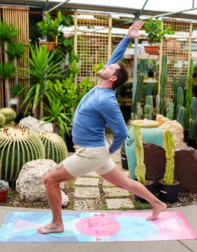 YOGA DESIGN LAB | The Combo Yoga Mat | 2-in-1 Mat+Towel | Eco Luxury | Ideal for Hot Yoga, Power, Bikram, Ashtanga, Sweat | Studio Quality | Includes Carrying Strap!
