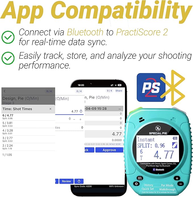 Shot Timer for Shooting - Upgraded Shooting Timer for Training & Dry Fire Practice, Loud Buzzer and Auto-Backlight, Ideal for IPSC, IDPA, USPSA