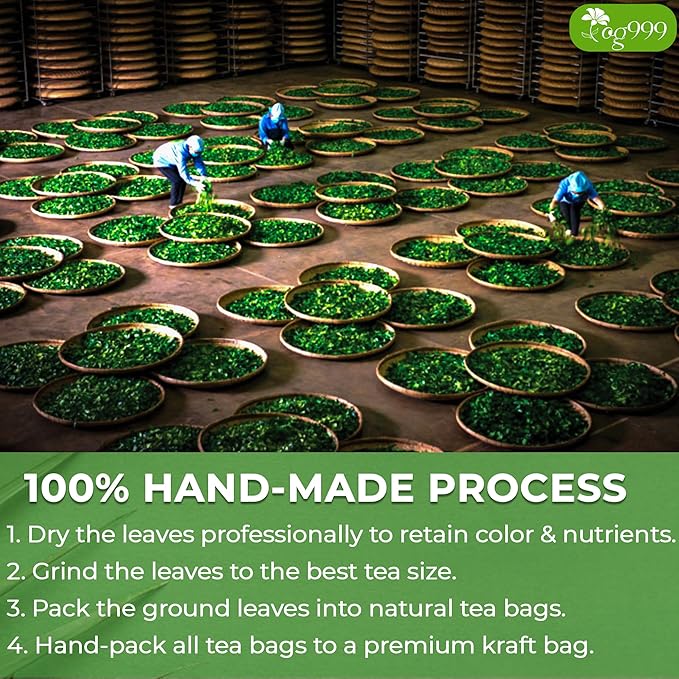 TOG999, Premium 200 Moringa Leaf Tea Bags, 100% Natural & Pure from Moringa Leaves. Loose Leaf Moringa Herbal Tea. Moringa Leaf Tea. No Sugar, No Caffeine, No Gluten, Vegan.