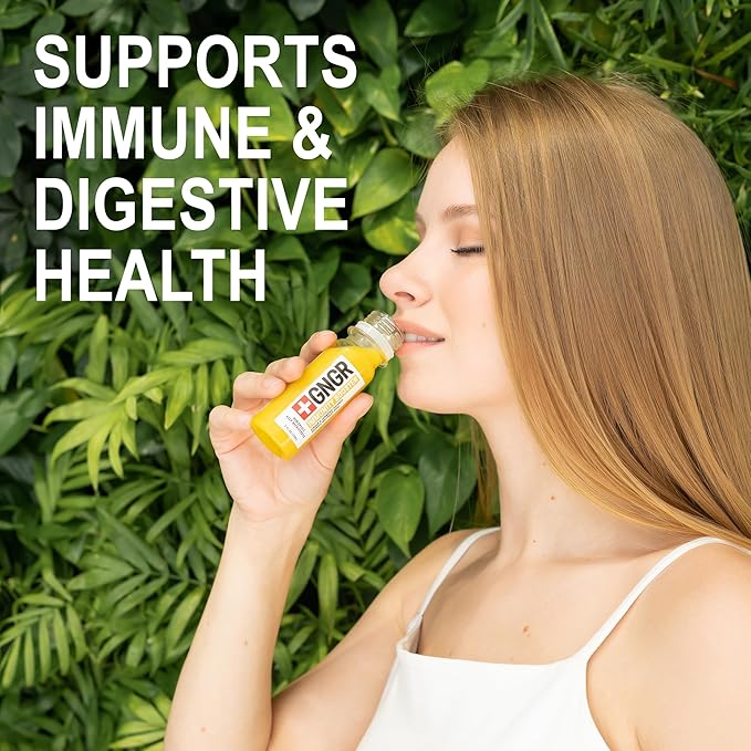 '+GNGR Liver Cleanse Shot, Cold-Pressed Ginger Shot with Milk Thistle, Dandelion Root, Turmeric Root, Immunity Shot for all natural Liver Support, Detox, Immunity, Digestion, Cleanse (2 Oz, Pack of 12)