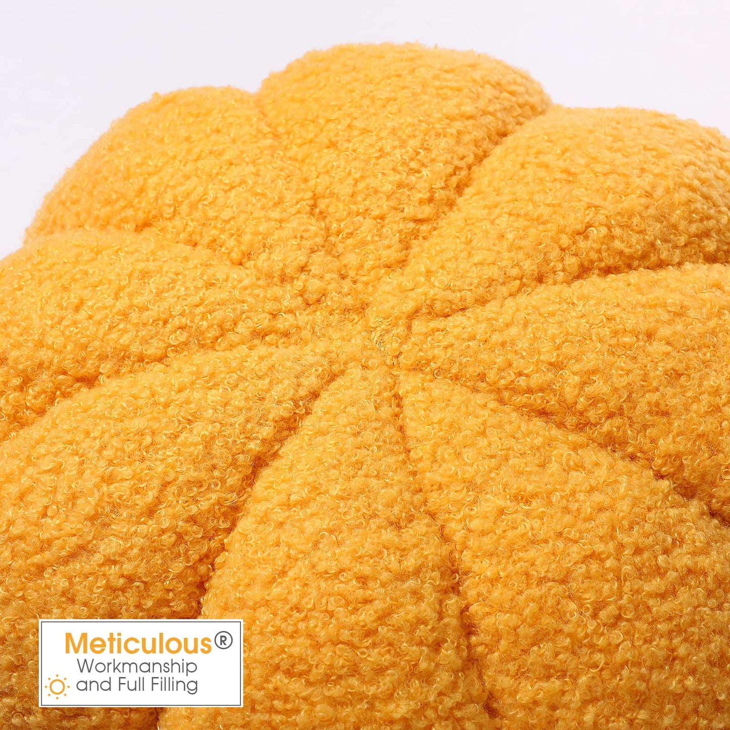 Queekay 2 Pcs Pumpkin Pillow Plush 11x9.5 Inch Fall Decor Ginger Cotton