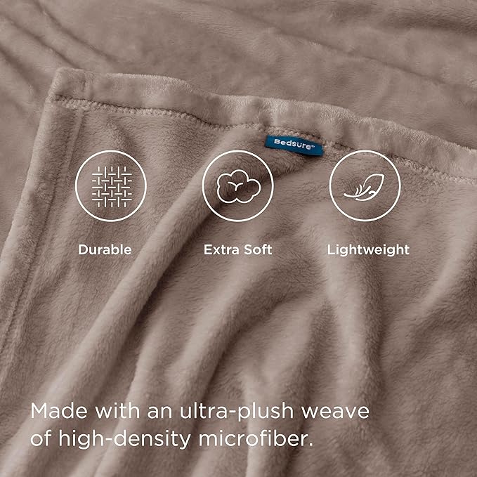 Bedsure Fleece King Size Blankets for Bed Mocha Brown - Soft Lightweight Plush Cozy Fuzzy Luxury Microfiber, 108x90 inches