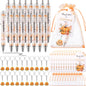AmazingSpark 36 Sets Fall Baby Shower Favors Pumpkin Pens Keychains Orange