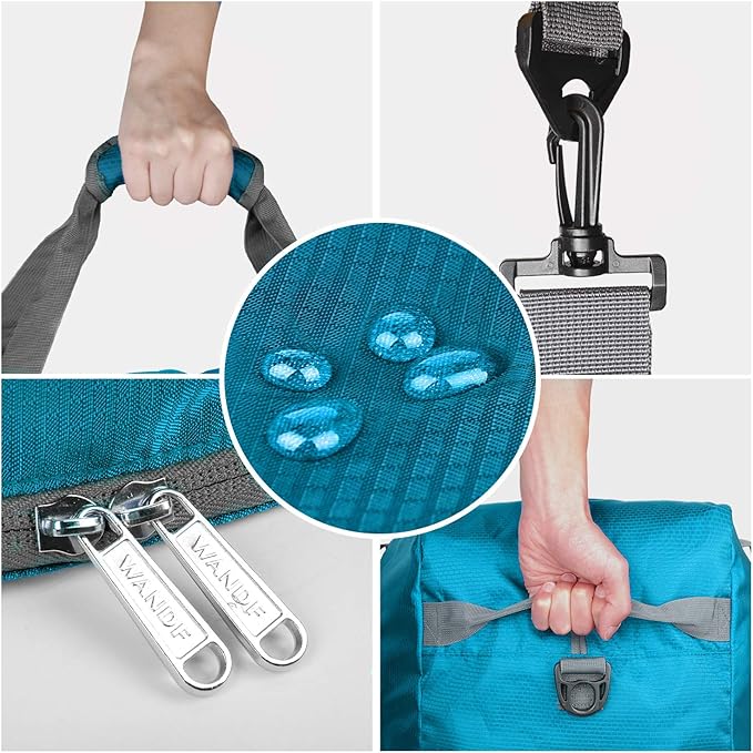 WANDF Foldable Travel Duffel Bag 60-120L Duffle Carry on for Women and Men