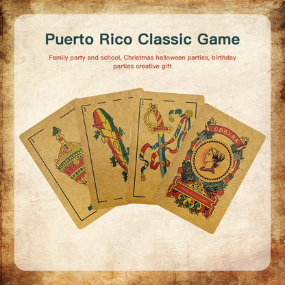 CDBXRA Kraft Paper Spanish Briscas Playing Cards Deck Puerto Rico