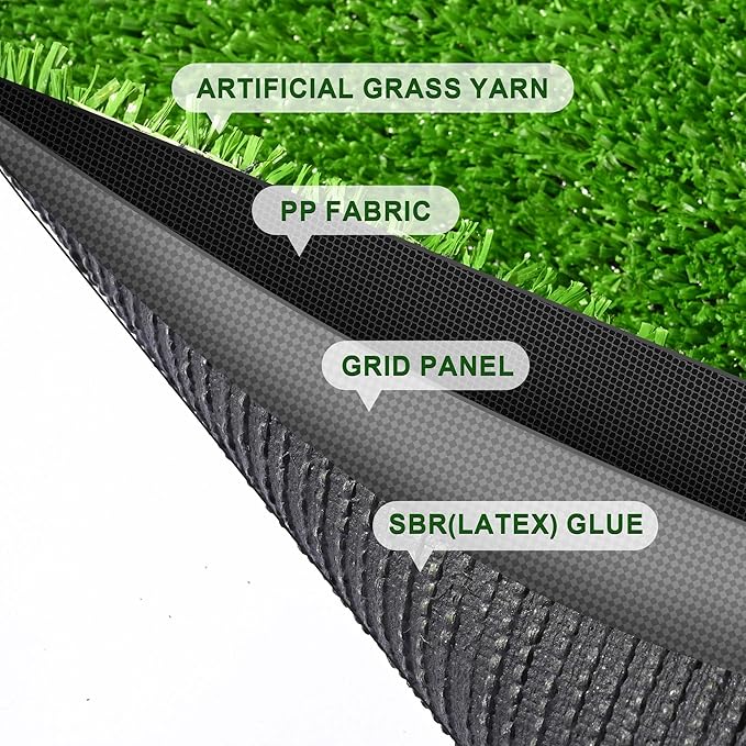 Yescom Sports Sled Strips Turf Gym Turf Flooring for Weight Sled Push Gym Equipment Outdoor Indoor Use 65'x3'(195 Sq.Ft) 0.4" H