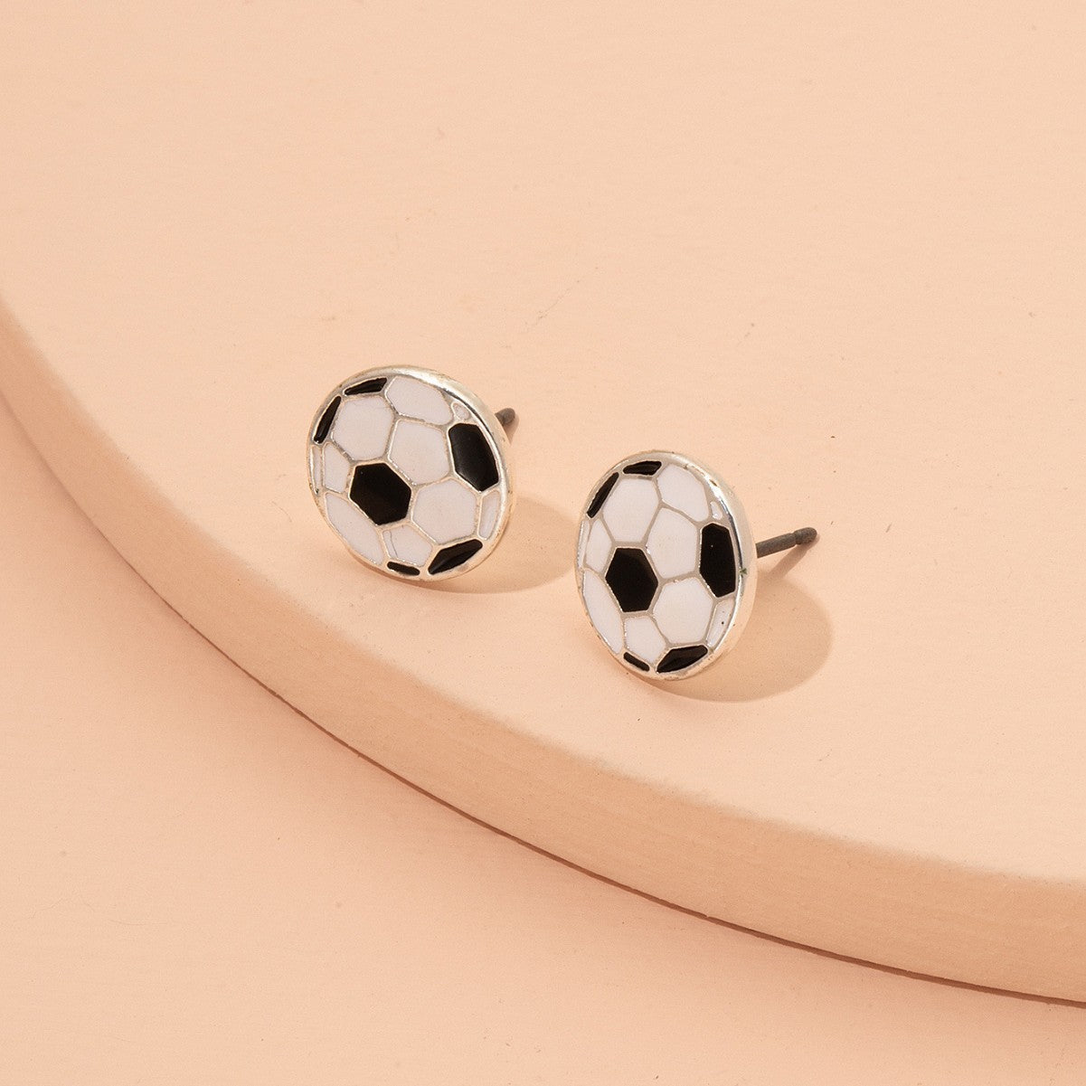 European And American Sports Series Football Ear Studs