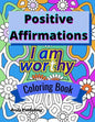 Positive Affirmations Coloring Book: Adult Teen Colouring Page Fun Stress Relief Relaxation and Escape - Paperback