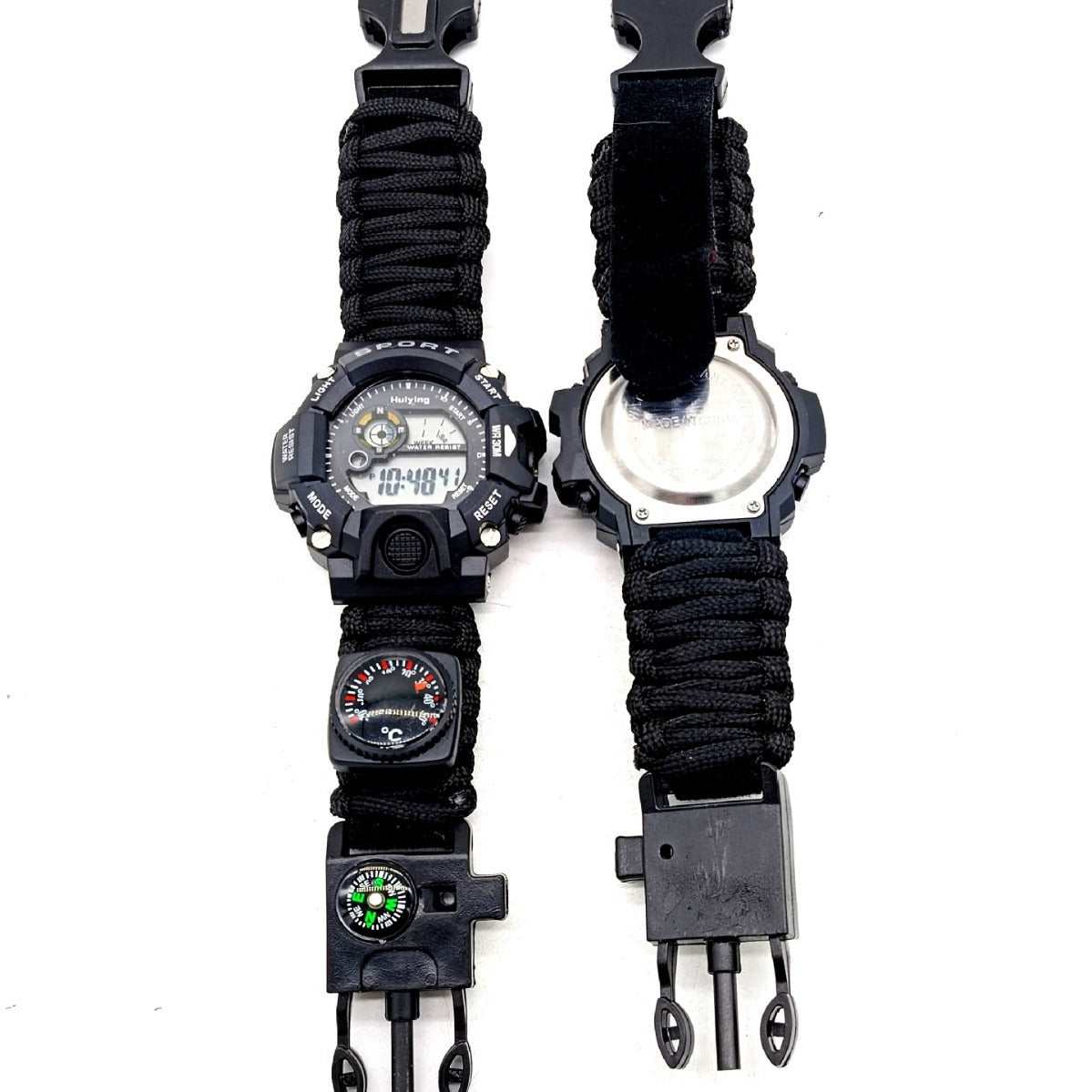 Multifunctional Outdoor Survival Paracord Adjustable Waterproof Watch For Camping