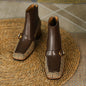 Plus Size Women's Leather High Heel Boots