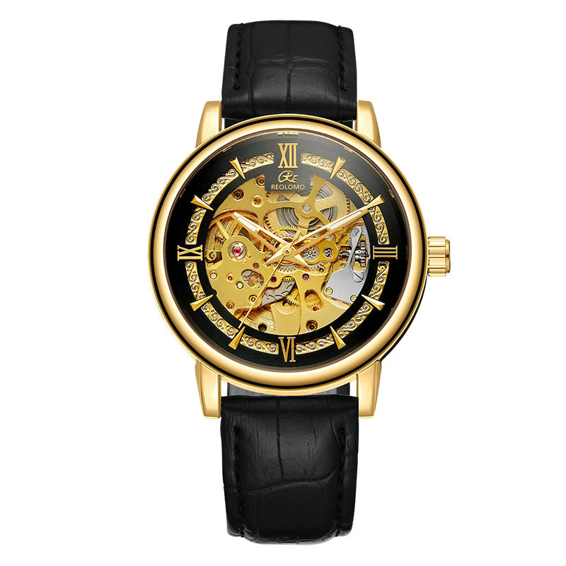 European And American-style Mens Fashionable Hollow-out Mechanical Watch