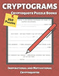 Cryptograms Puzzle Books for Adults: Cryptoquote books, Inspirational and Motivational, Cryptoquote Puzzle Books for adults (Cryptic Puzzles) - Paperback