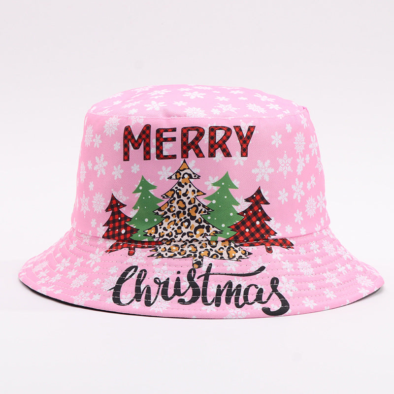 European And American Digital-print Bell-shaped Reindeer Bucket Hat