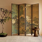 New Chinese Zen Room Divider Screen – Wabi‑Sabi Partition with Song‑Dynasty Aesthetic