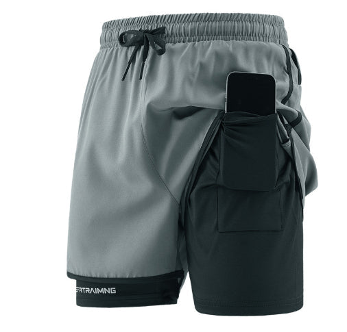 Casual All-match Two-piece Shorts For Sports Running And Fitness