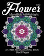 Flower Mandalas at Midnight Vol.3: Black pages Adult coloring books Design Art Color Therapy - Paperback
