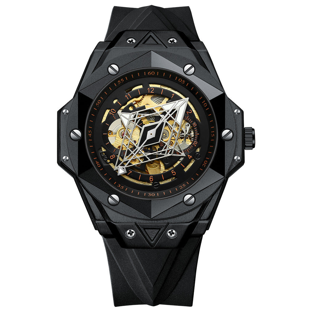 Trendy And Personalized Double-sided Hollow Mechanical Watch For Men