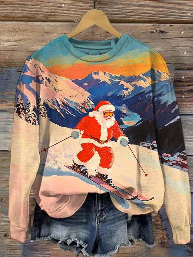Fashionable Printed Sweatshirt With Long Sleeves