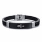 Stainless steel curved brand bracelet