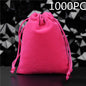 Flannel Drawstring Jewelry Solid Drawstring Pocket
