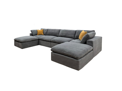 Sectional Sofa Modular Polyester 6 Seat 160