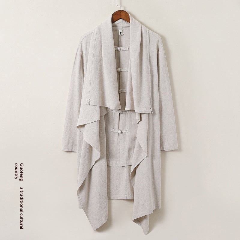 Linen Hanfu Casual-style Trench Coat Tang-style Shirt