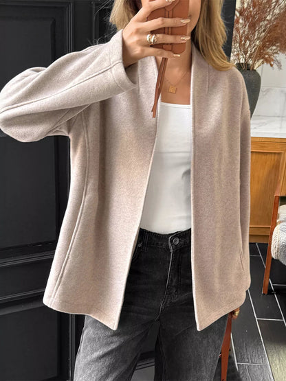 Open Front Dropped Shoulder Outerwear