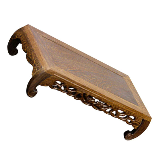 Rectangular Chinese Wood Base Display Stand for Carved Vase, Teapot, Bonsai