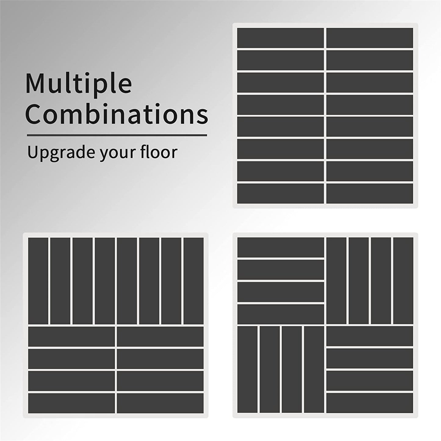 Outdoor Deck Tiles Composite Dark Gray 12" Interlocking Pack 9