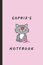 Sophia's Notebook: Personalised Cat Themed Notepad - Paperback